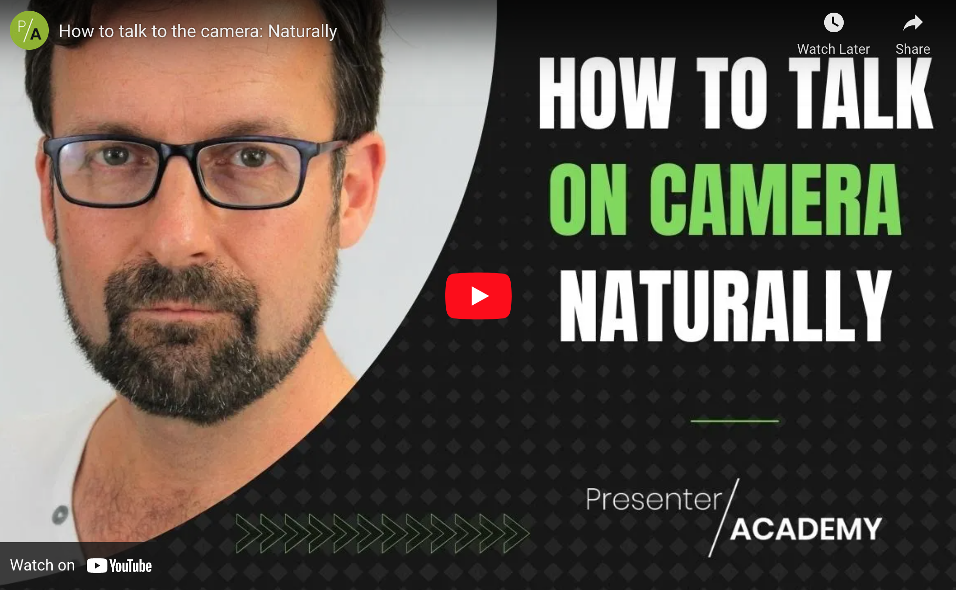 How to talk to the camera: Naturally